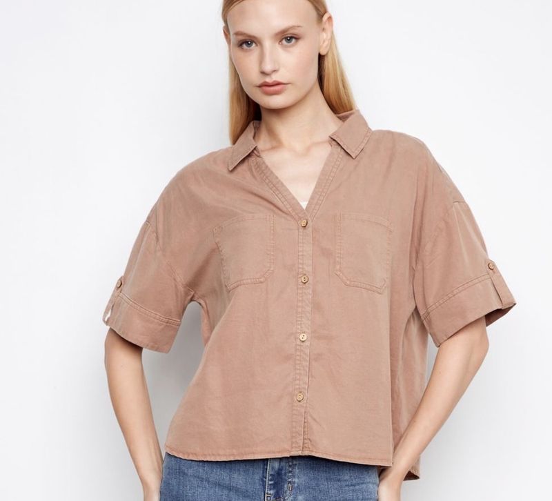 TENCEL WIDE LEG JOGGER SET- DESERT