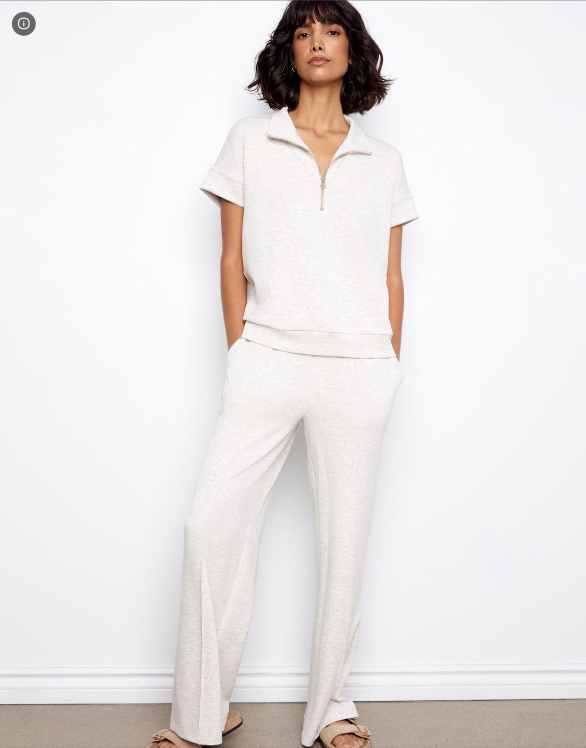 CHARLIE B SCUBA/MODAL SET- HEATHER GRAY