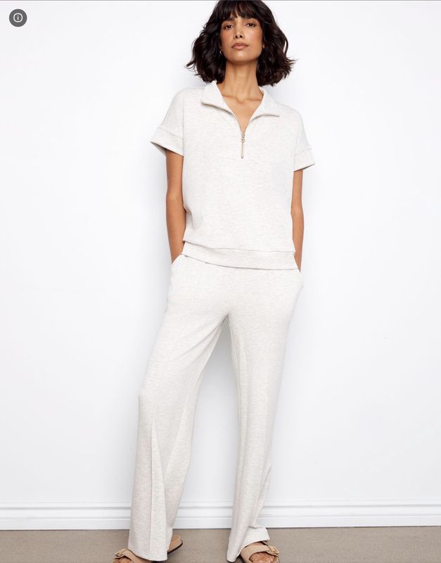 CHARLIE B SCUBA/MODAL SET- HEATHER GRAY