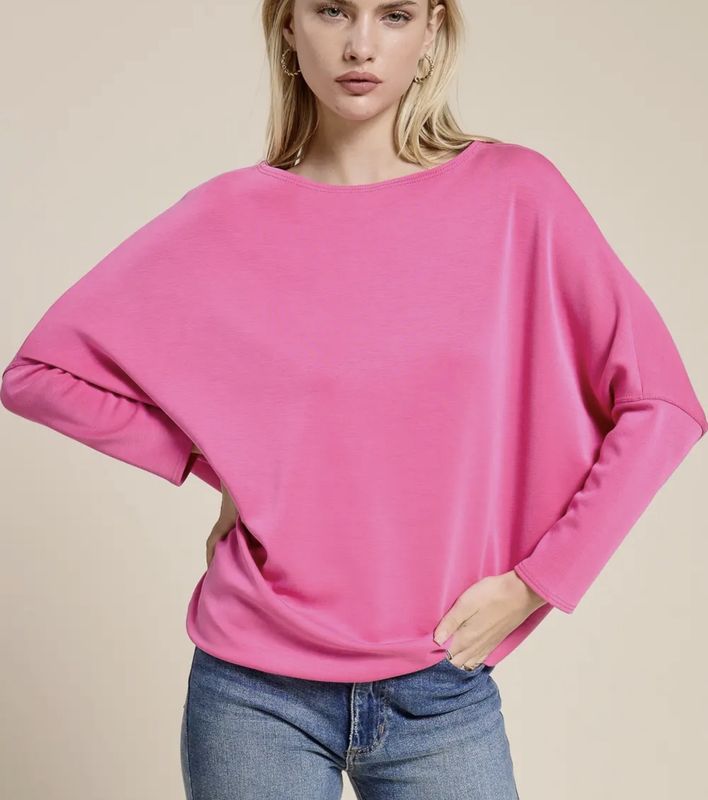 PINK SIGNATURE SCUBA DOLMAN TOP