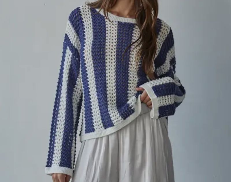 COASTAL CROCHET SWEATER