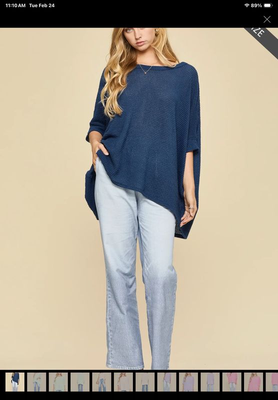 PLUS SIZE CROCHET KNIT TOP ( red or navy)