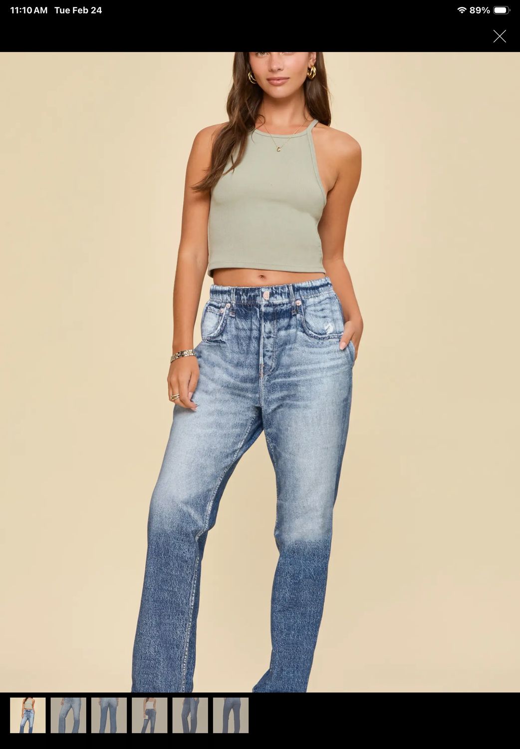 PLUS SIZE ZENIM “ SWEATPANTS” JEANS