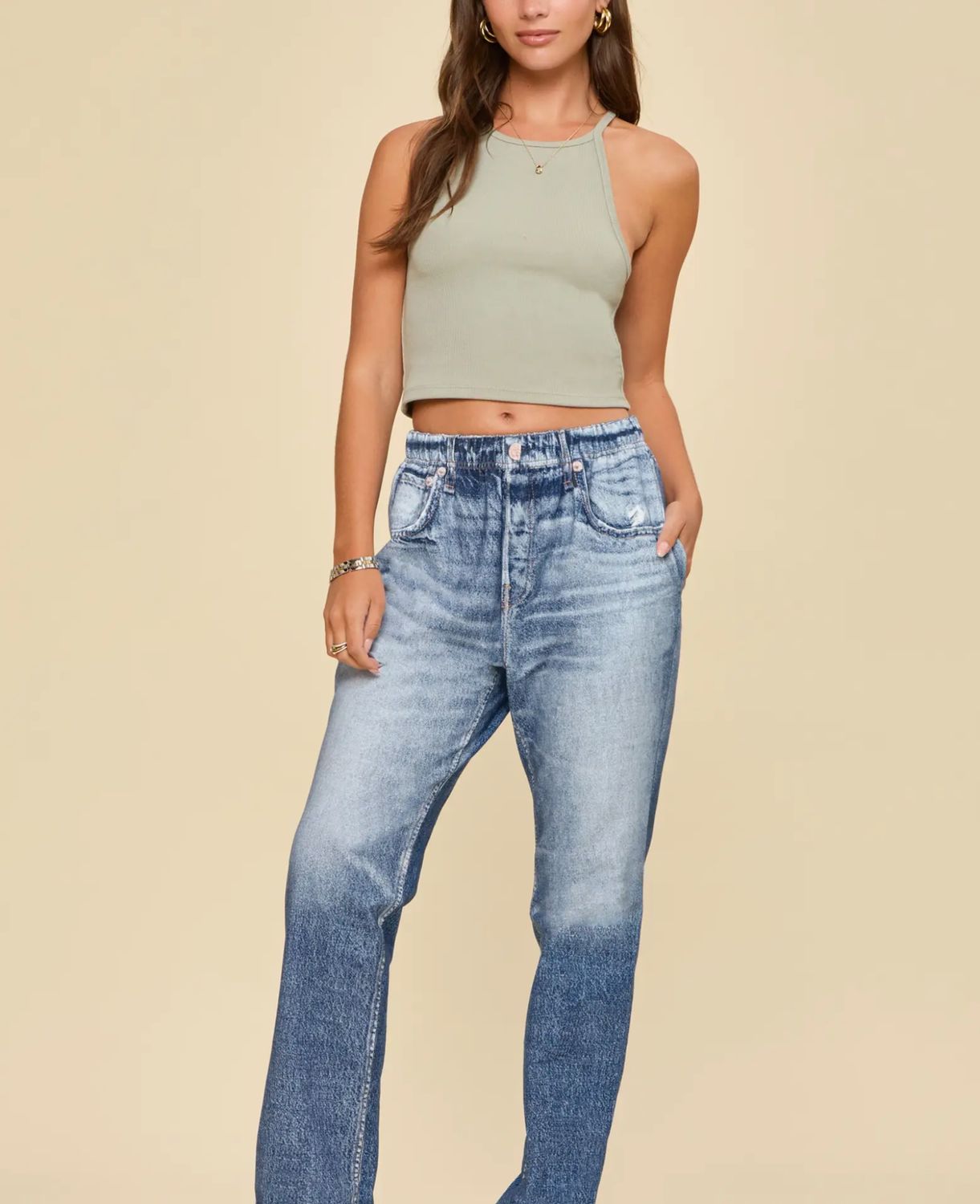 PLUS SIZE ZENIM “ SWEATPANTS” JEANS