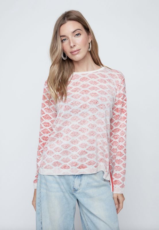 RENUAR SCARLET COMBO SWEATER