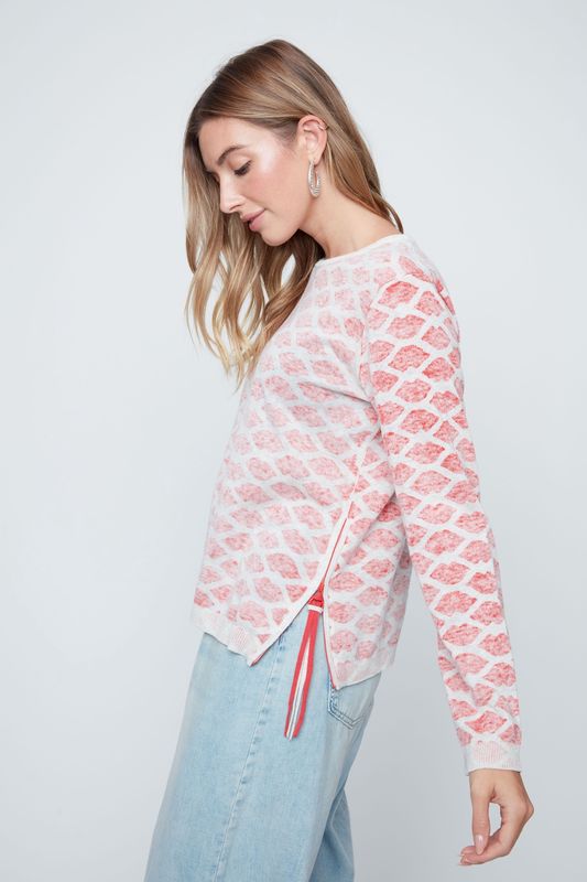 RENUAR SCARLET COMBO SWEATER