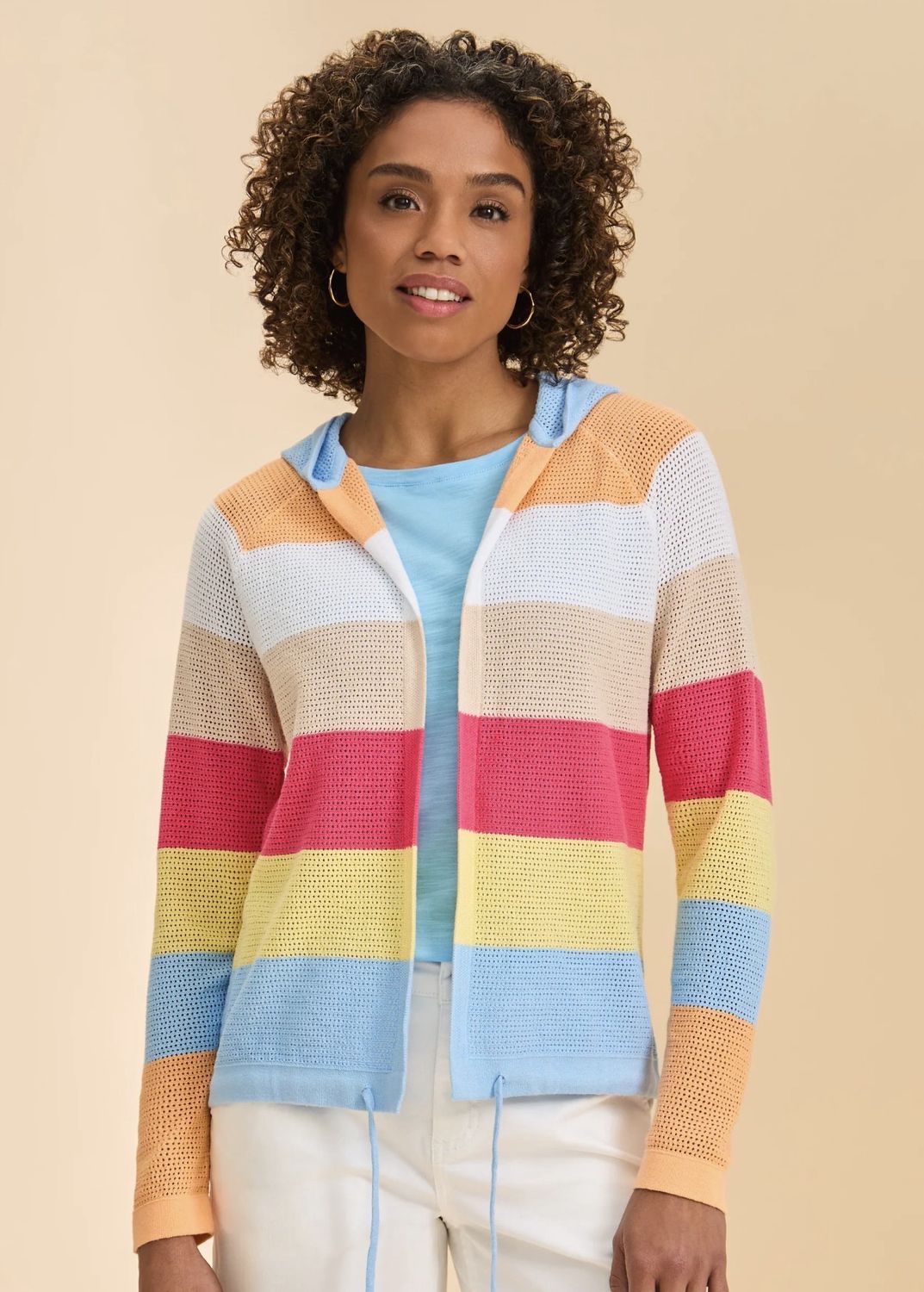 FDJ SPRITZ STRIPE CARDIGAN