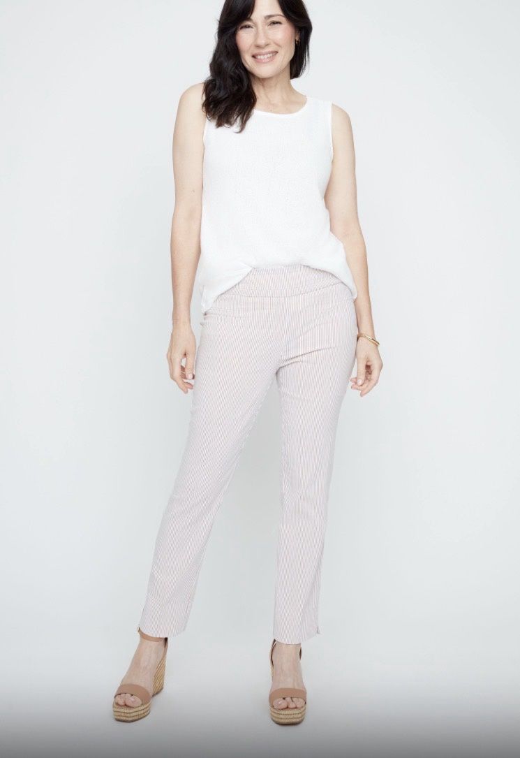 RENUAR SEERSUCKER PANT-MOCHA