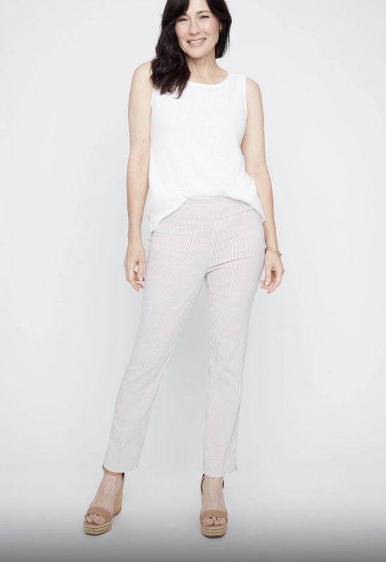 RENUAR SEERSUCKER PANT-MOCHA