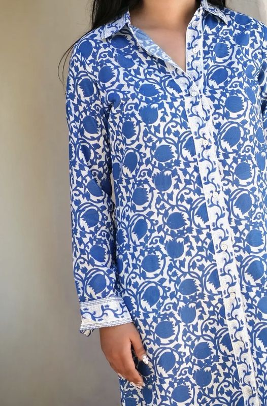 ADRIANNA SHIRT DRESS BLUE