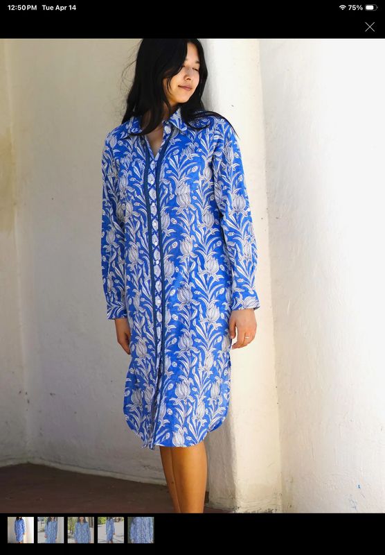 JOHANNA SHIRT DRESS BLUE