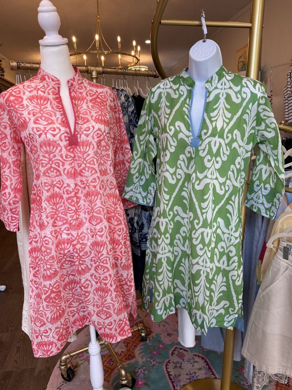AMELIA DRESS-CORAL OR LIME