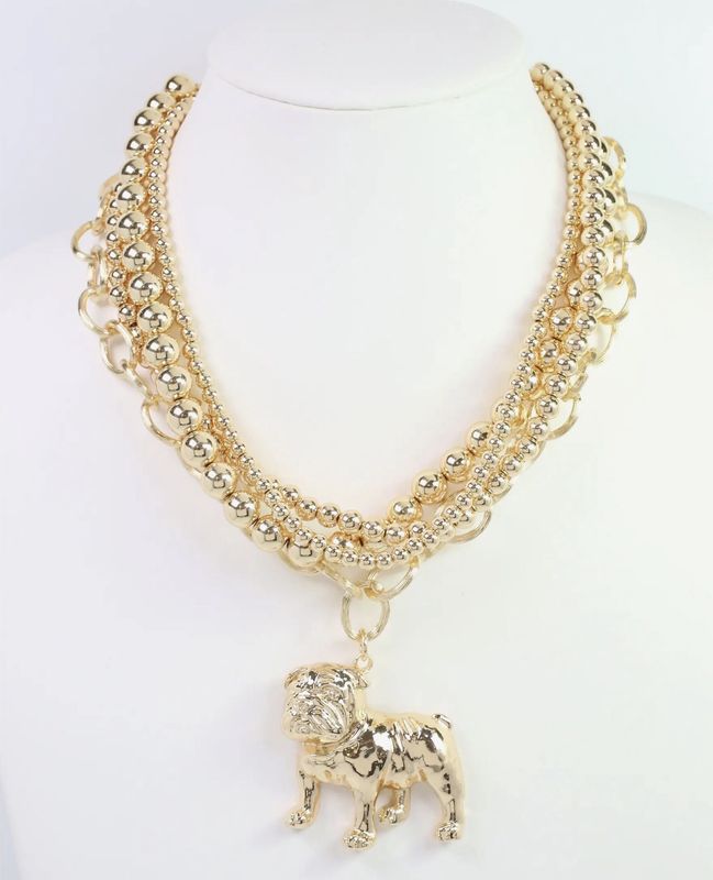 BULLDOG LAYERED NECKLACE