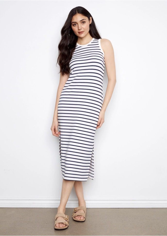 CHARLIE B NAVY SCUBA DRESS- SIZE XL