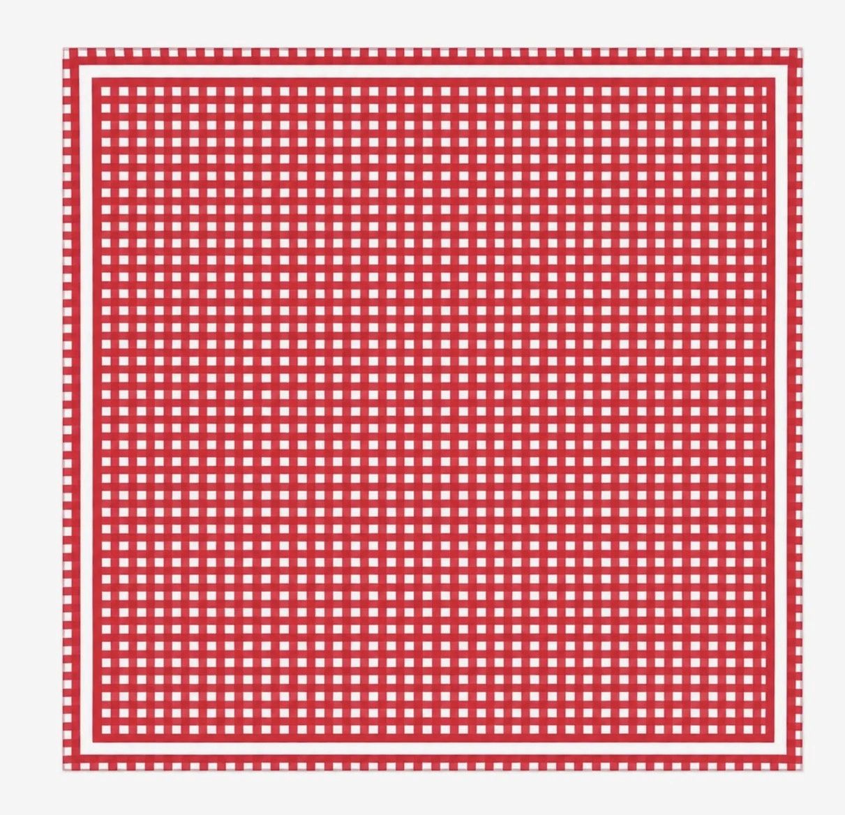 FRENCH PICNIC RED GINGHAM SCARF