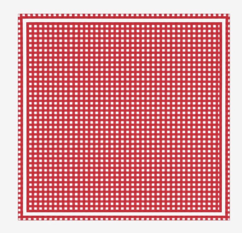 FRENCH PICNIC RED GINGHAM SCARF