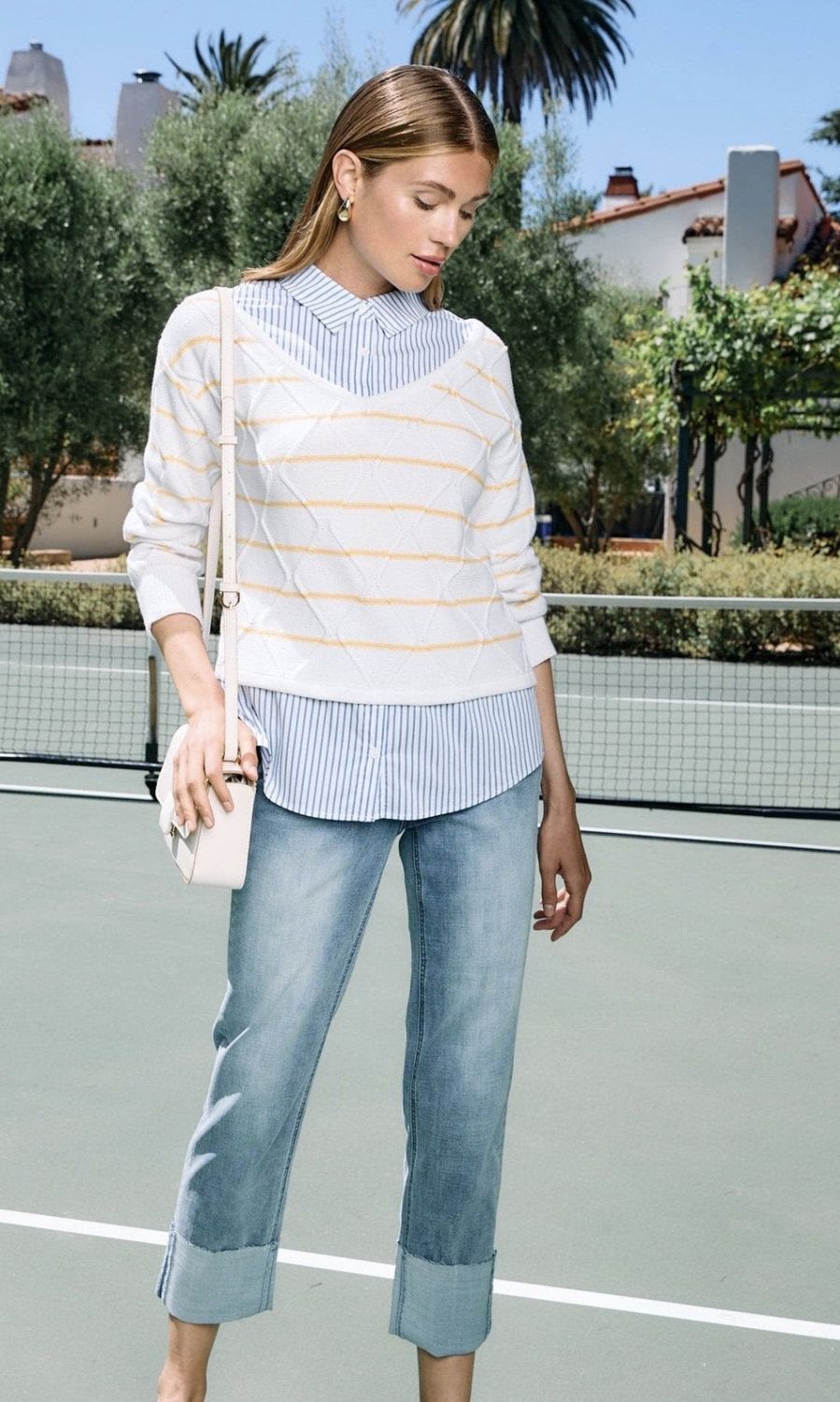 MIX MEDIA STRIPE SWEATER