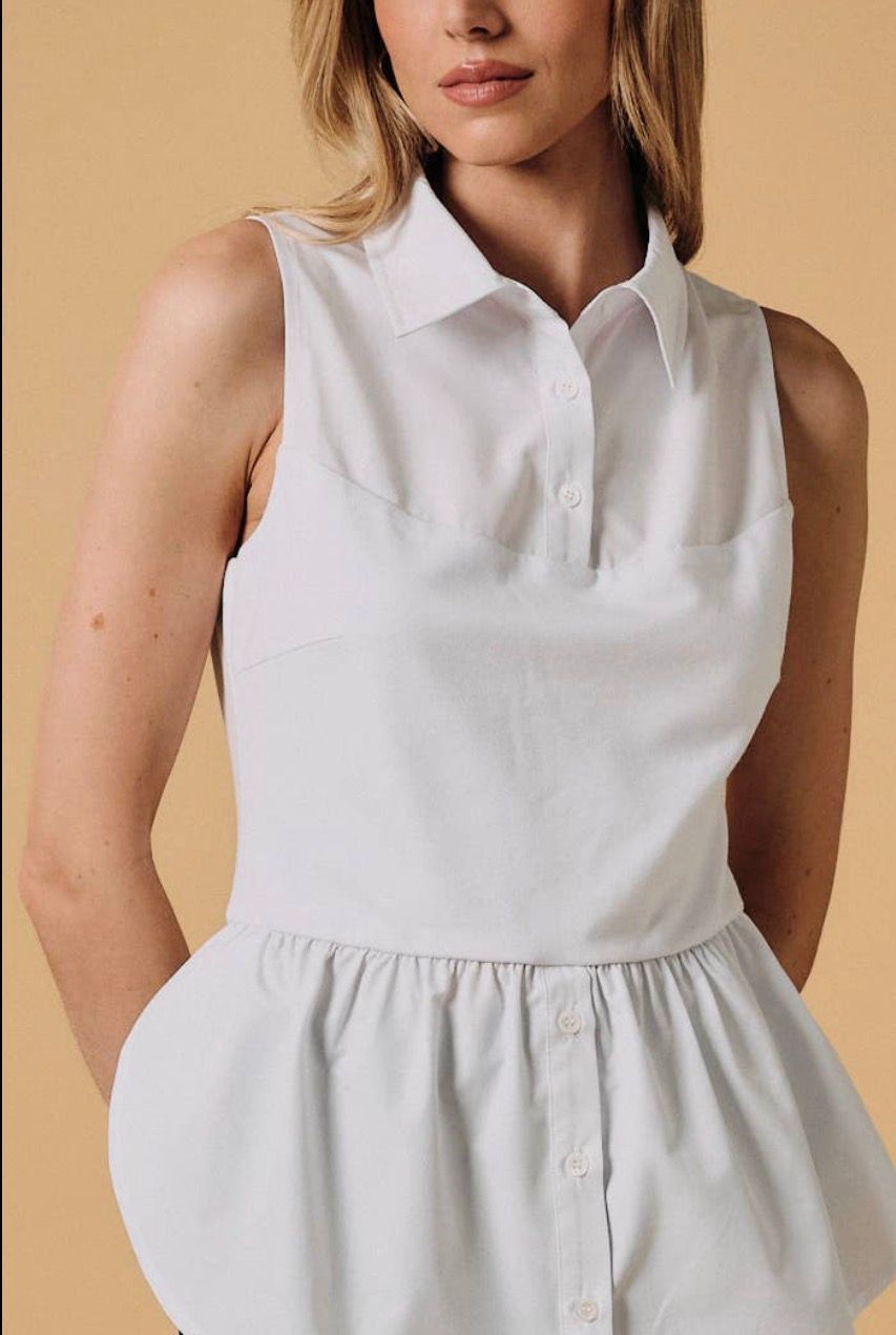 SLEEVELESS LAYERING TOP