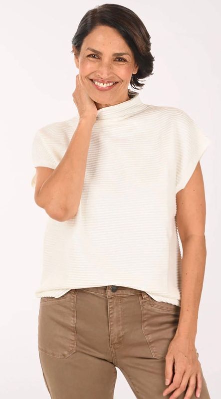 FDJ CAP SLEEVE SWEATER- CREAM