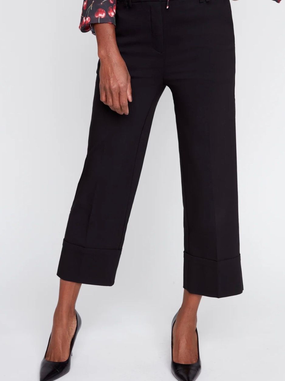 CUFFED WIDE LEG PANT