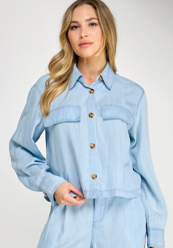 LANE CHAMBRAY  TOP