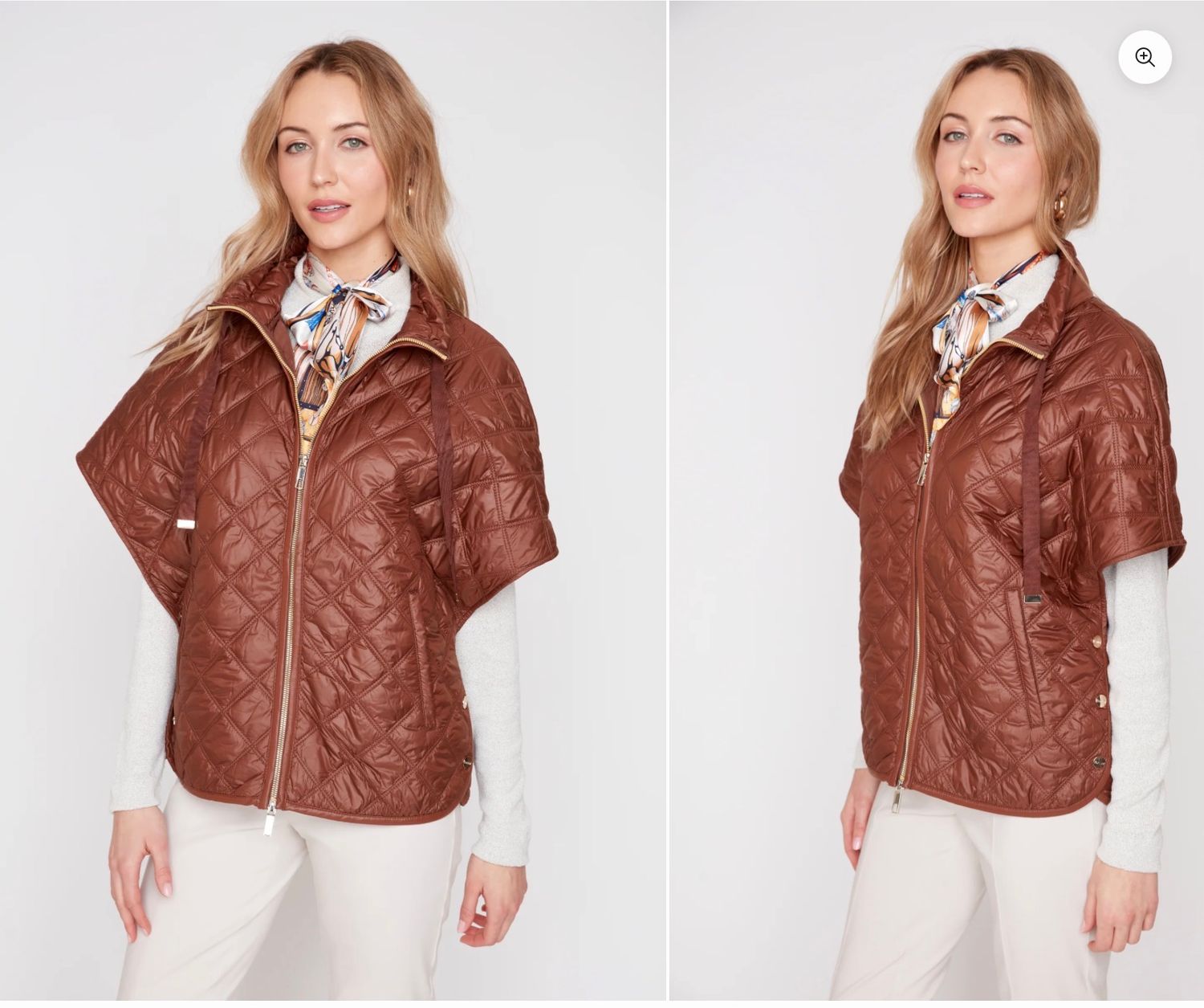 TIRAMISU LUXE QUILTED PONCHO