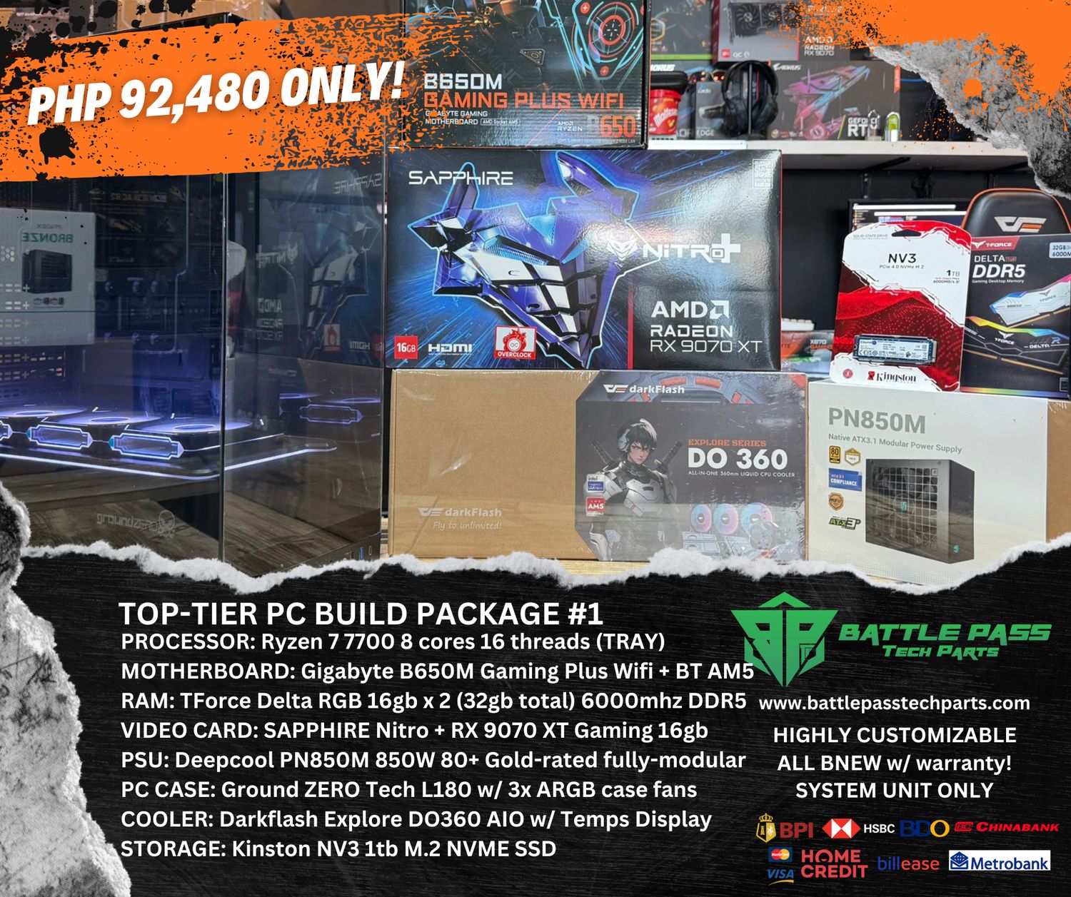 TOP-TIER PC PACKAGES. Prices starting at: