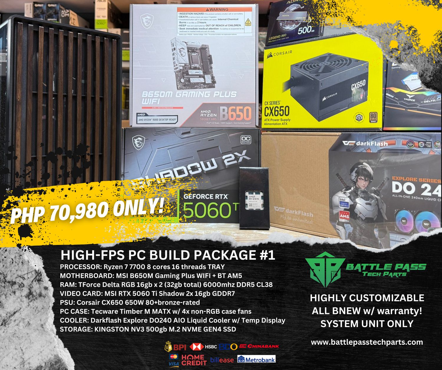 HIGH-FPS PC PACKAGES. Prices starting at:
