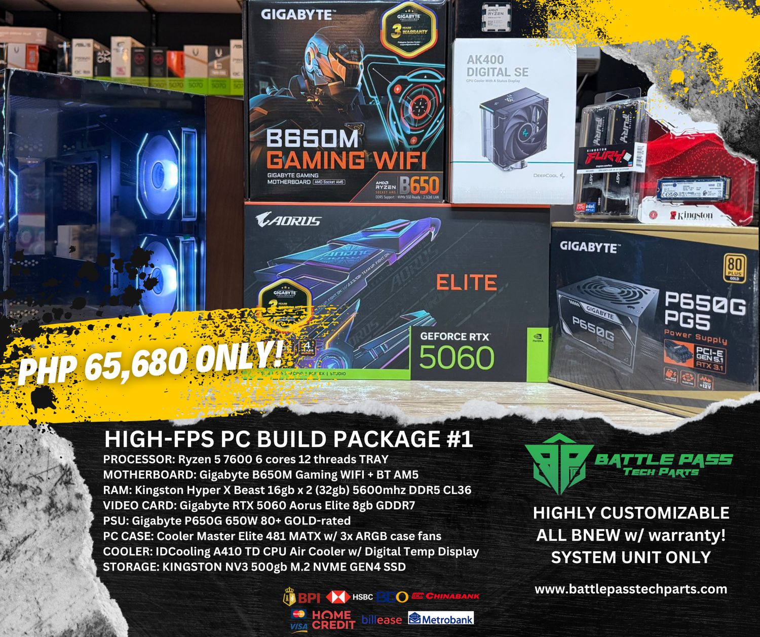 HIGH-FPS PC PACKAGES. Prices starting at: