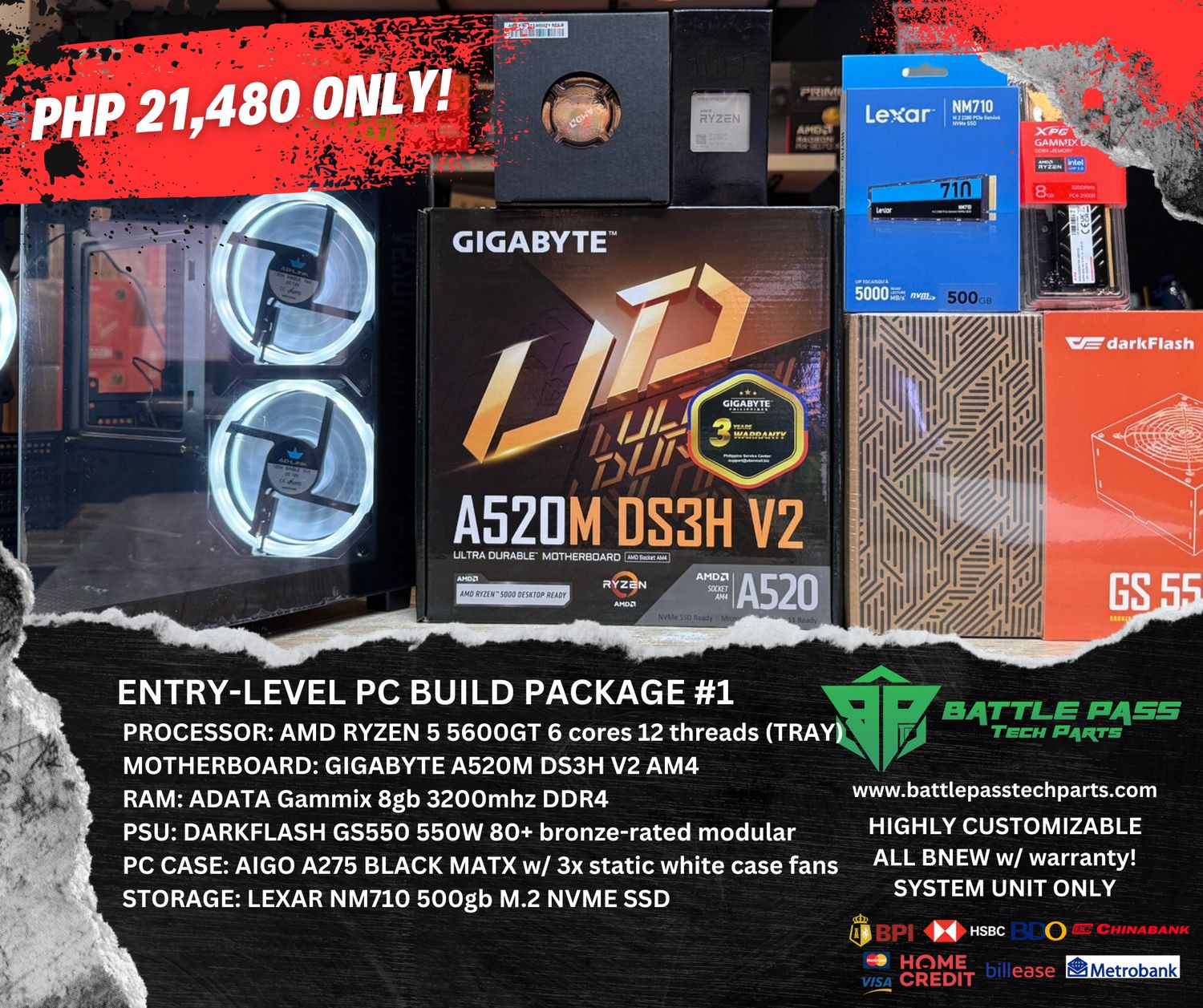 ENTRY-LVL PC PACKAGES. Prices starting at: