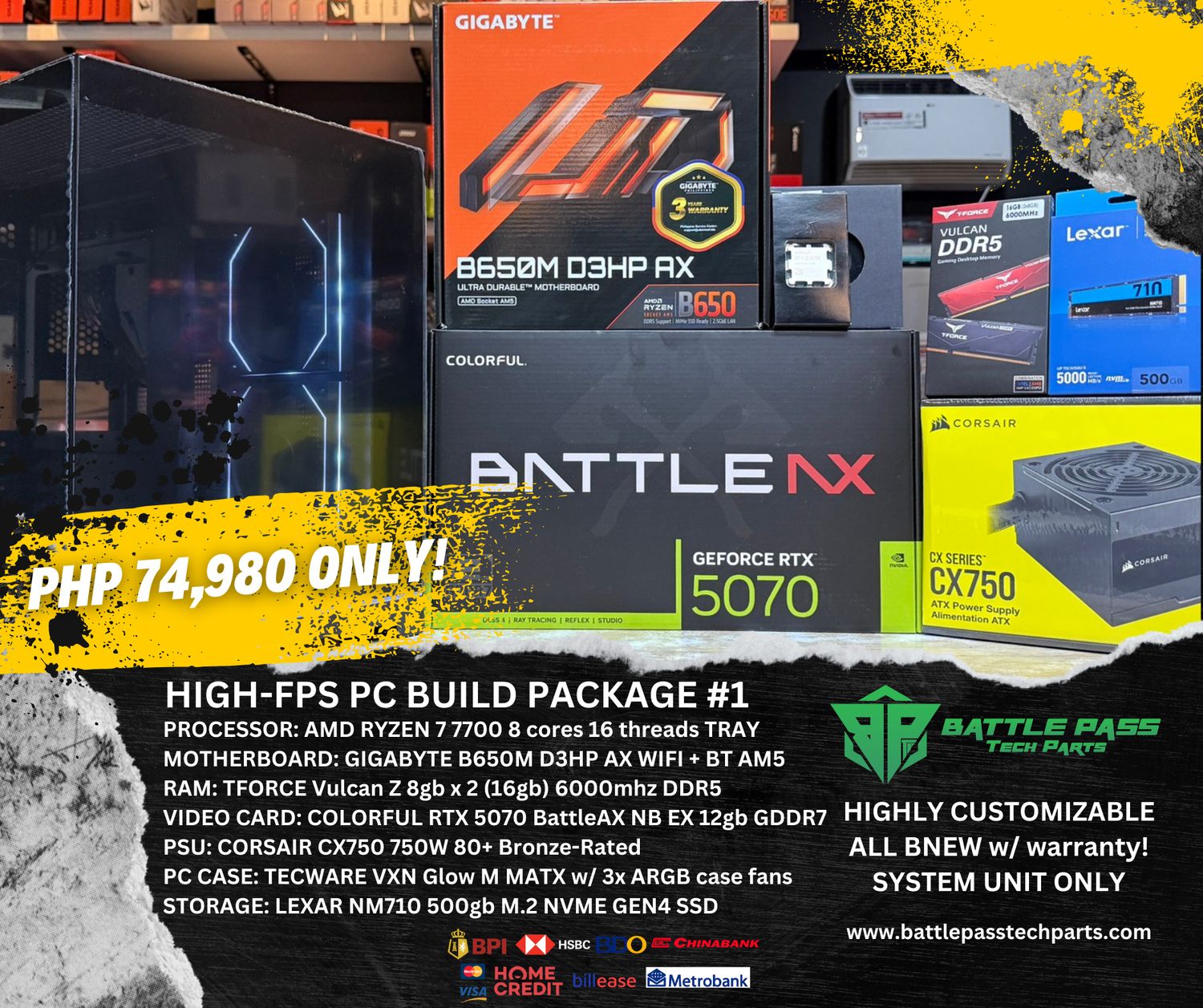 HIGH-FPS PC PACKAGES. Prices starting at: