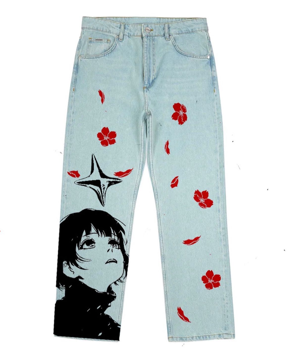 ANIME SAKURAS - CUSTOM DENIM PANTS (1/1) AVAILABLE