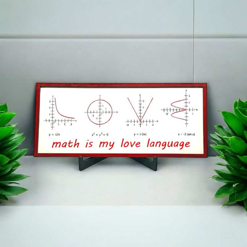 Math is My Love Language Desk Sign Decor