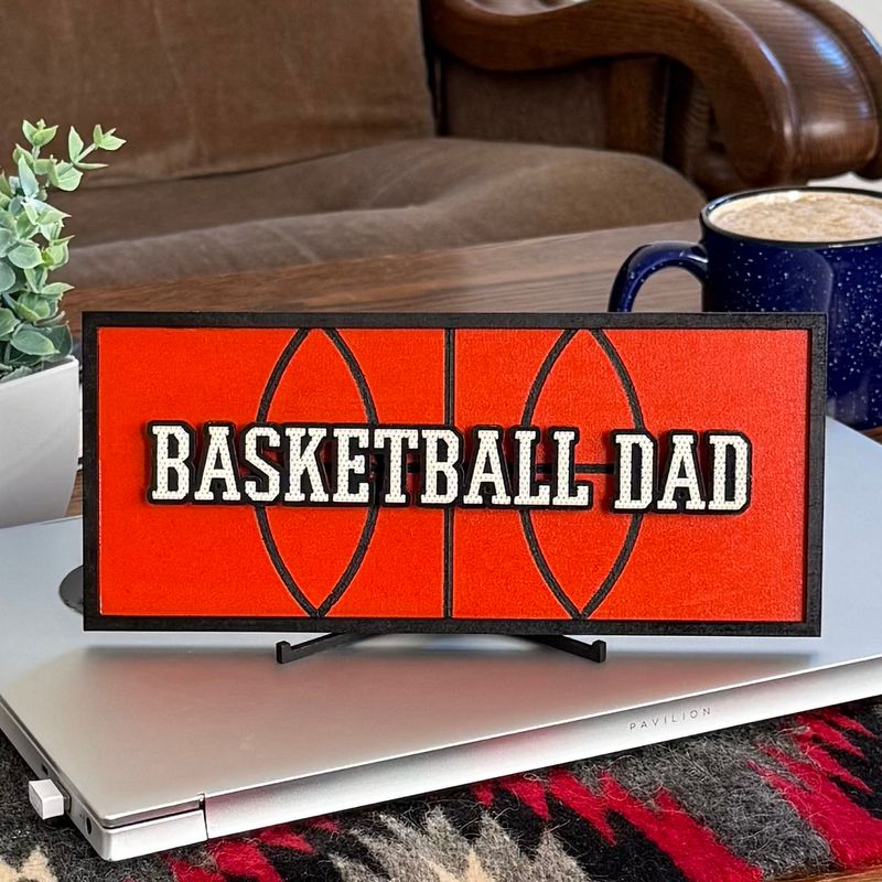 Basketball Dad Desk Sign Decor