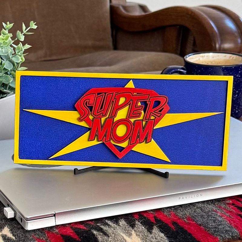 Super Mom Desk Sign Decor