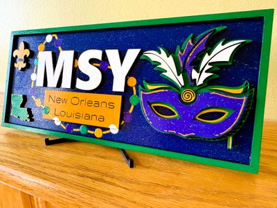 New Orleans MSY Desk Office Sign Decor