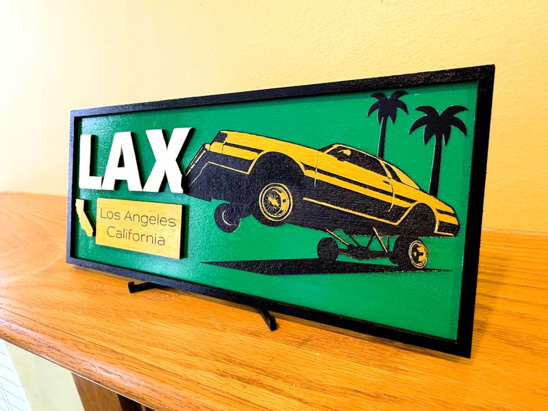 Los Angeles LAX Desk Office Sign Decor