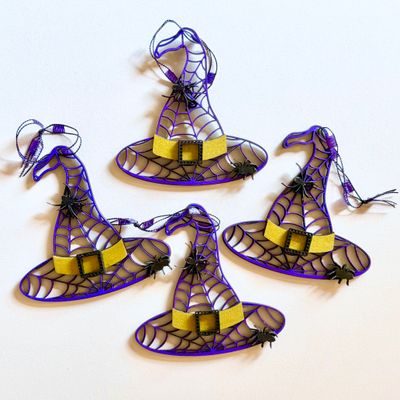Fall Halloween Ornaments, Set of 4