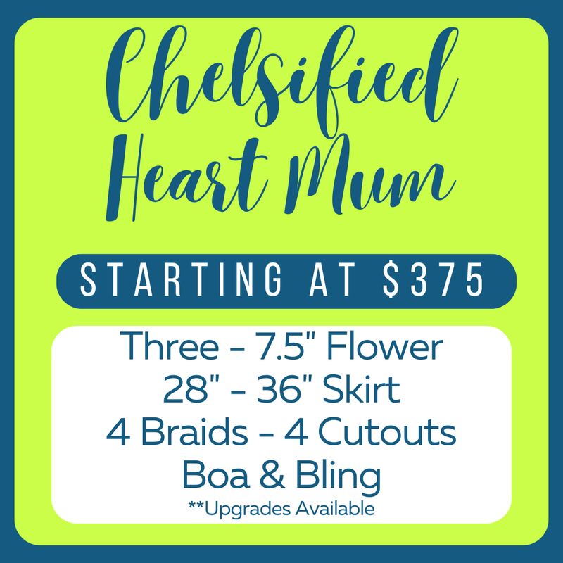 &#39;Chelsified&#39; Triple/Heart Homecoming Mum