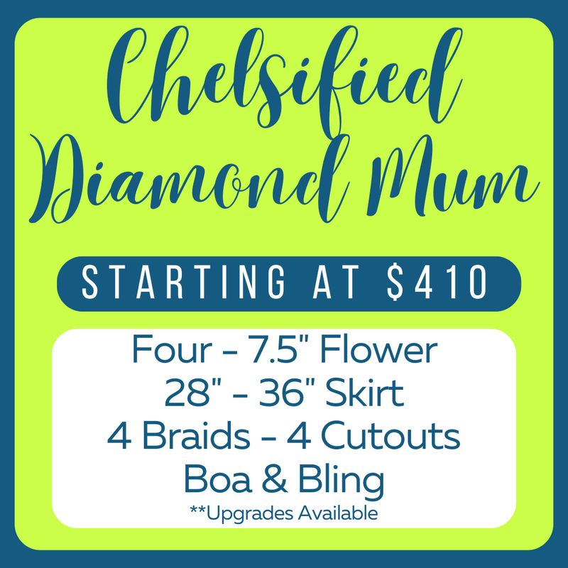 &#39;Chelsified&#39; Quad/Diamond Homecoming Mum