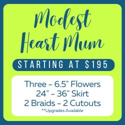 &#39;Modest&#39; Triple Heart Homecoming Mum