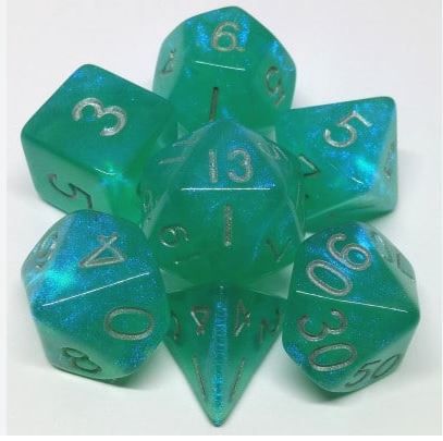 Turquoise Dice Set