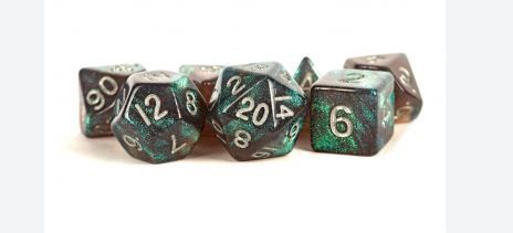 Gray with Silver Numbers - Dice Set