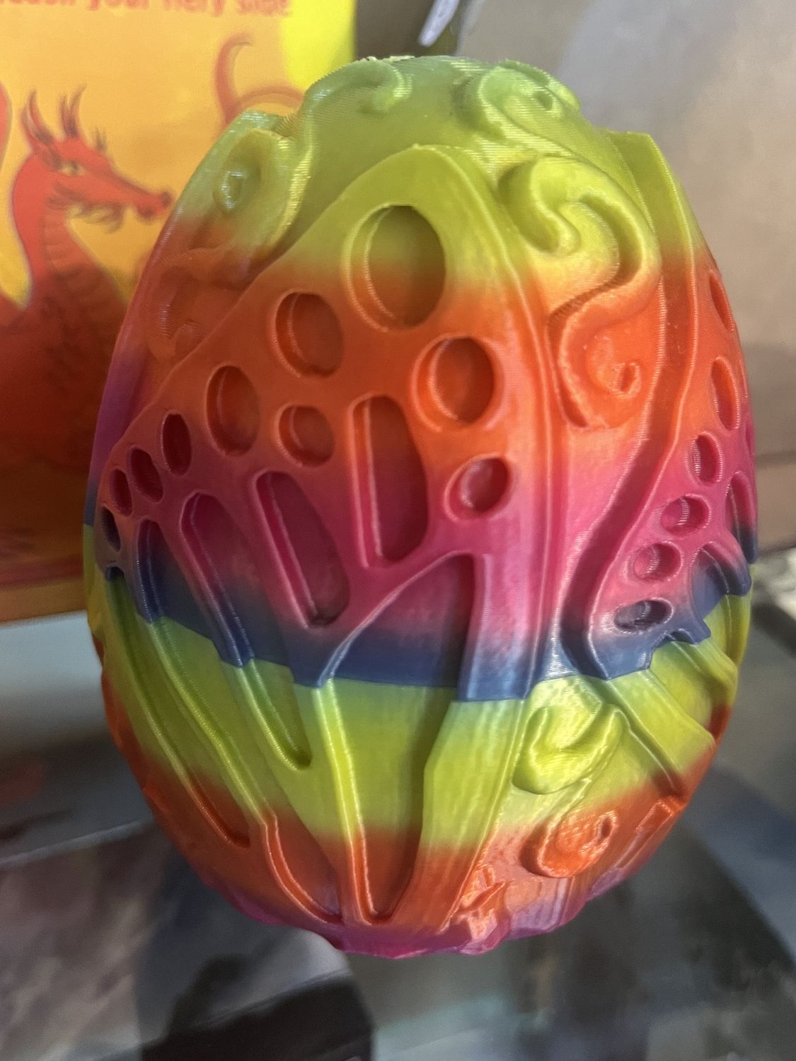 Decorative Dragon Egg, Colour: Rainbow