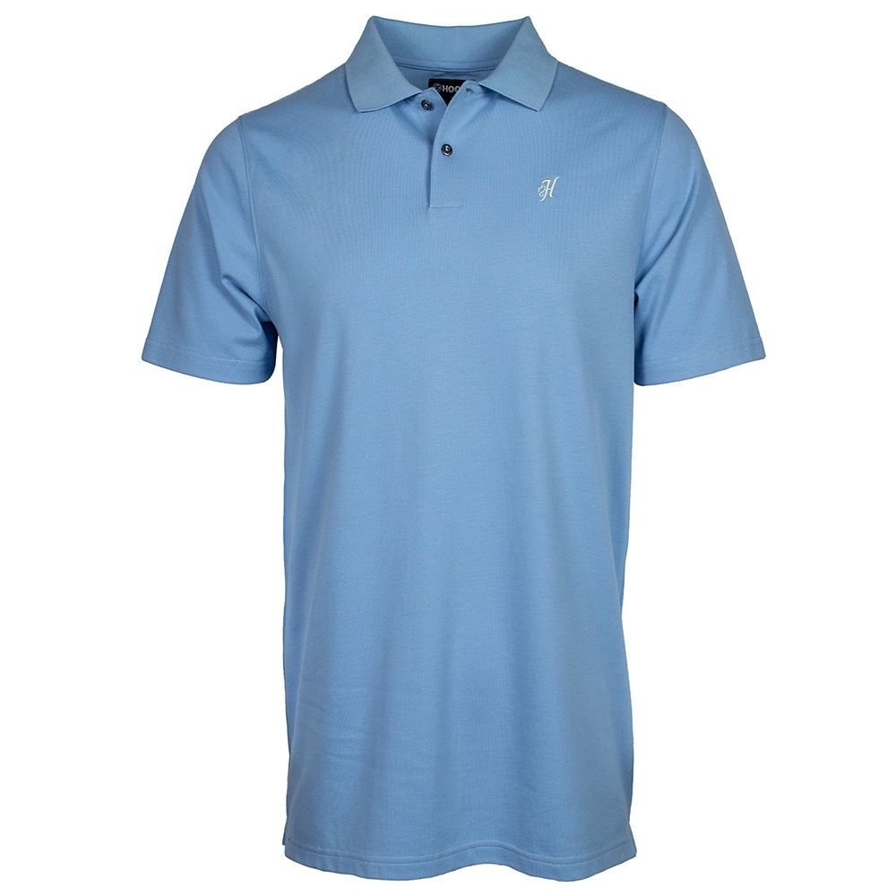 &quot;The Maverick&quot; Hooey Polo Light Blue Grey Logo