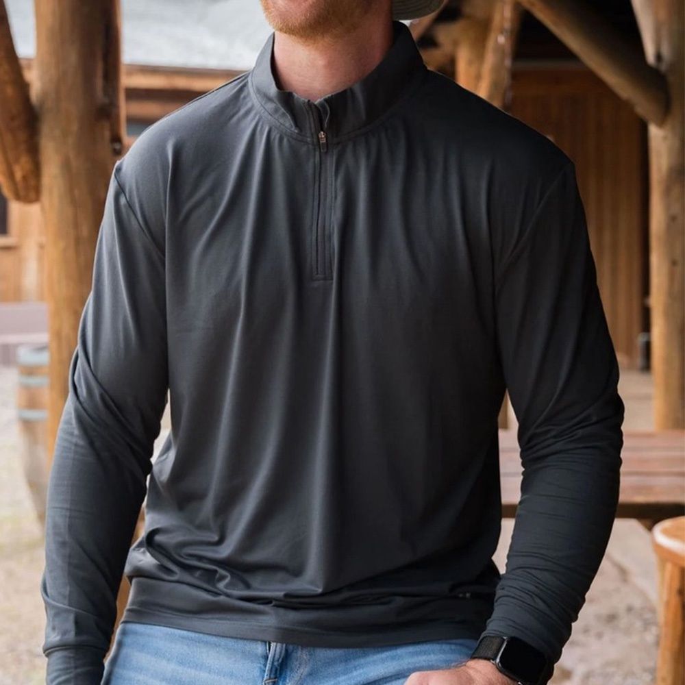 Burlebo Performance Quarter Zip - Gun Metal Grey