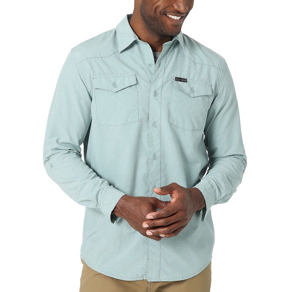 ATG By Wrangler Men&#39;s Western Utility Shirt Ponderosa Pine