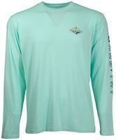 ‚ÄúThe Captain‚Äù Habitat Sea Foam Long Sleeve Bamboo Shirt with Habitat Logo on the Back and Sleeve