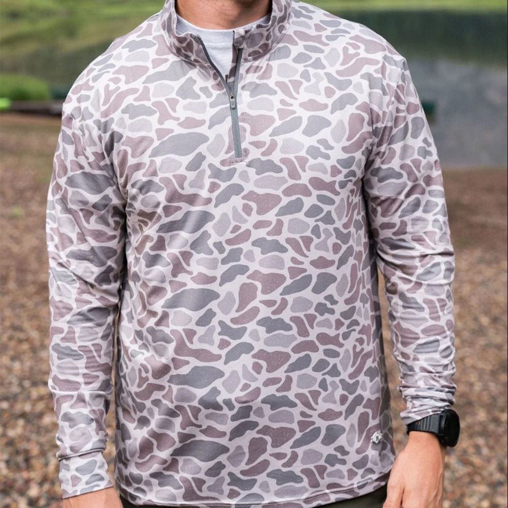 Burlebo Performance Quarter Zip - Classic Deer Camo
