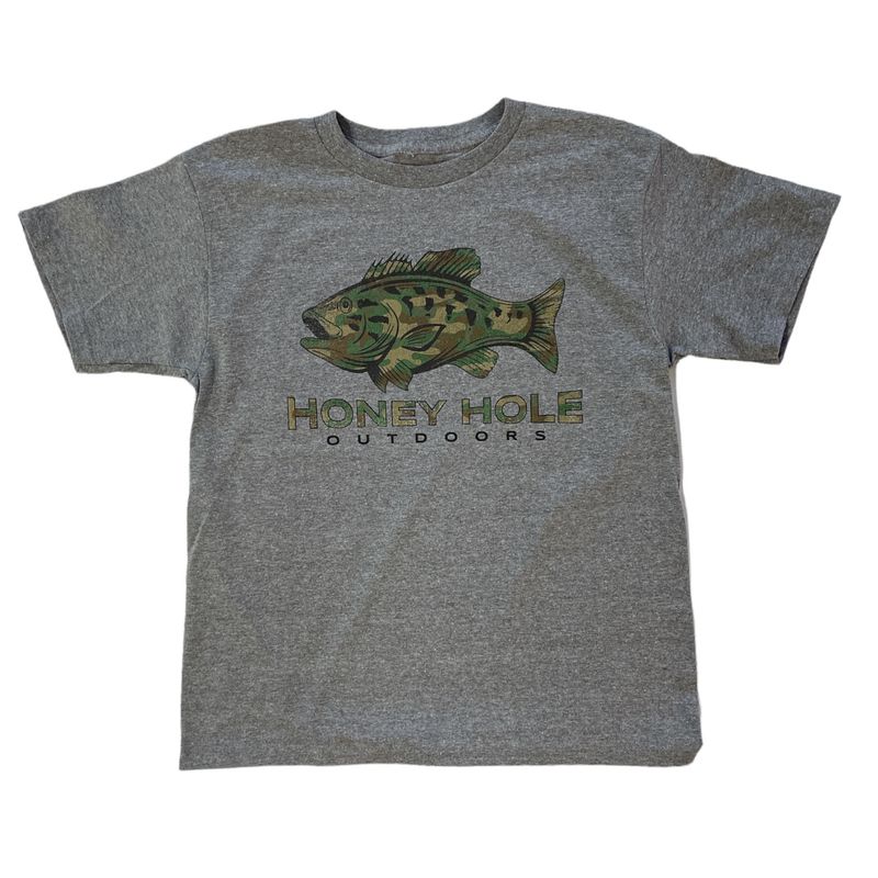Camo Bass Youth Shirt
